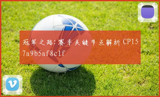 冠军之路:赛季关键节点解析 CP157a9b5af8c1f